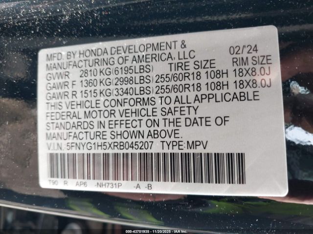 Honda Pilot Ex-l 7 Passenger Image 5