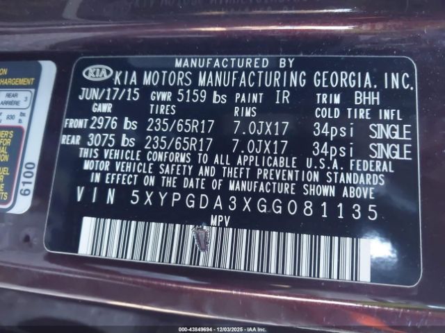 Kia Sorento 2.4l Lx Image 8