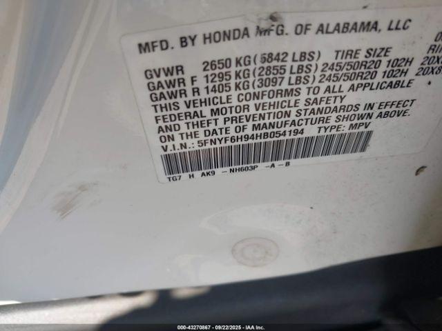 Honda Pilot Touring Image 6