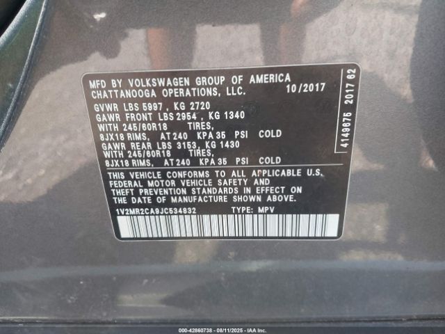 Volkswagen Atlas 3.6l V6 Sel Image 12