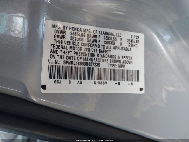 Honda Odyssey Ex-l Image 10