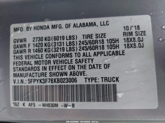 Honda Ridgeline Rtl-e Image 6