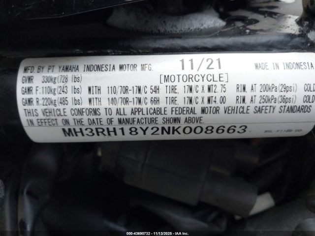 Yamaha Yzfr3 A Image 8