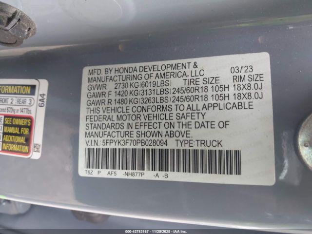 Honda Ridgeline Rtl-e Image 15