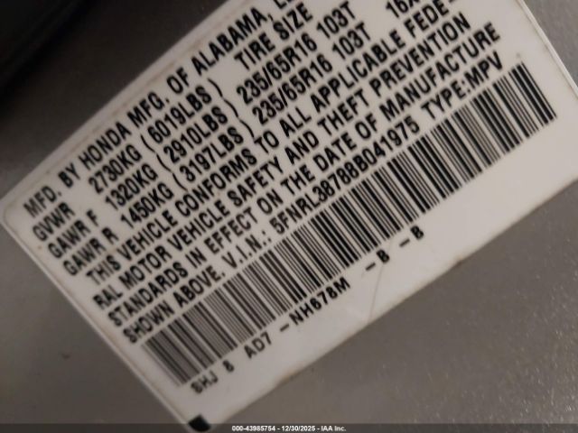 Honda Odyssey Ex-l Image 8