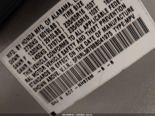 Honda Odyssey Ex-l Image 8