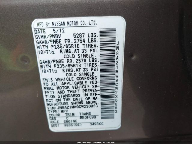 Nissan Murano Sl Image 9