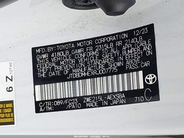 Toyota Corolla Hybrid Se Image 8