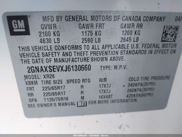 Chevrolet Equinox Lt Image 9