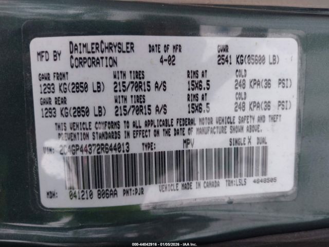 Chrysler Town & Country Lx Image 7